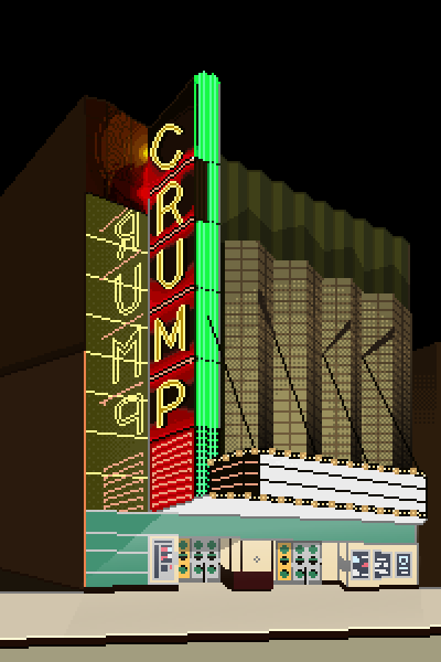 Pixel art of the 1941 Crump Theatre